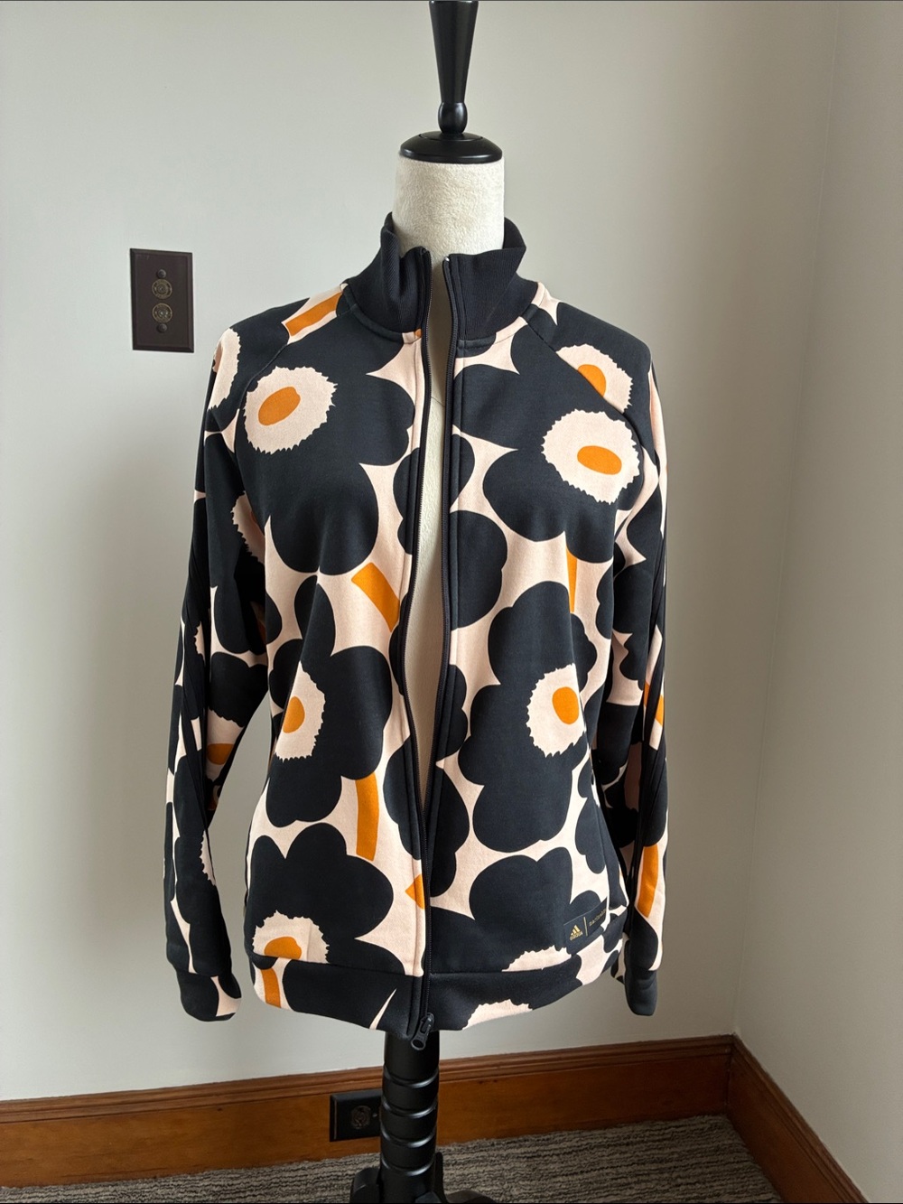 adidas x Marimekko Classic Print Bomber Jacket - Black, Cream & Orange